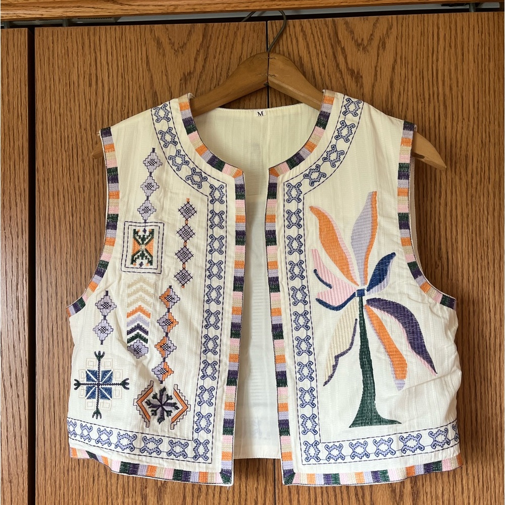 Cropped Boho Vest